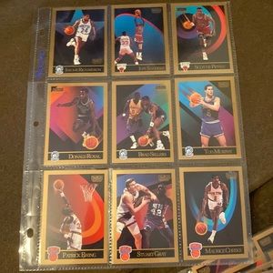 NBA basketball mixed lot of trading cards Bulls, Knicks, Timberwolves skybox